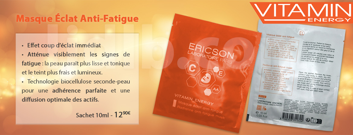 Masque Éclat Anti-Fatigue Ericson Laboratoire !