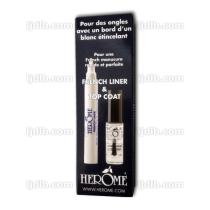 French Liner & Top Coat Herme - Pour des ongles avec un bord dun blanc tincelant ! - Liner 5ml et Top Coat 7ml