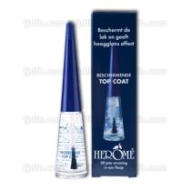 Fixateur pour Vernis à Ongles Top Coat Herôme - Fixe et protège le vernis de l’écaillement et lui donne une brillance sublime ! - Flacon 10ml