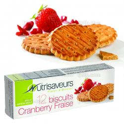 12 Biscuits hyperprotins cranberry fraise Nutrisaveurs - 1 paquet 90g
